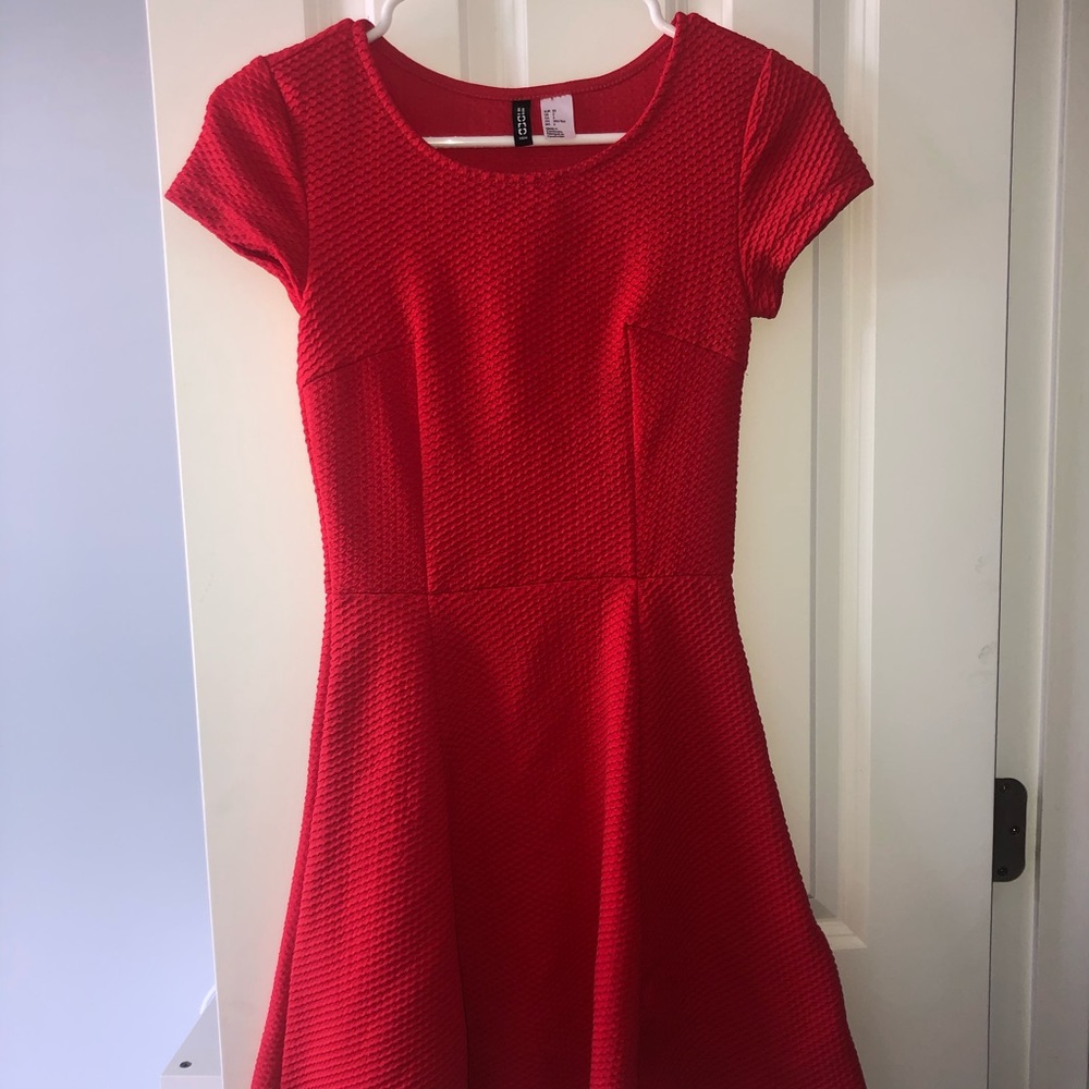 Red skater dress